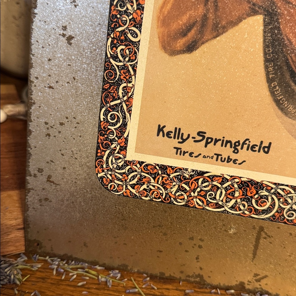 Vintage 90’s Kelly Springfield Tire Advertisement rustic Metal wall hanging - Picture 4 of 6